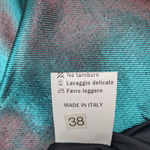 NWT PARAKIAN Formal Metallic Changeable Teal/Burgundy Fit & Flare Dress, Size 4 - Picture 14 of 15